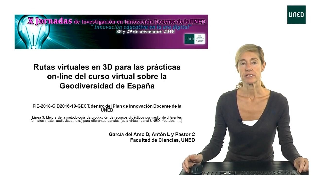 Rutas virtuales en 3D para las prácticas on-line del curso virtual sobre la Geodiversidad de España