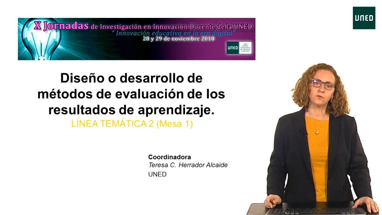 Presentación de la Línea 2. Diseño o desarrollo de métodos de evaluación de los resultados de aprendizaje
