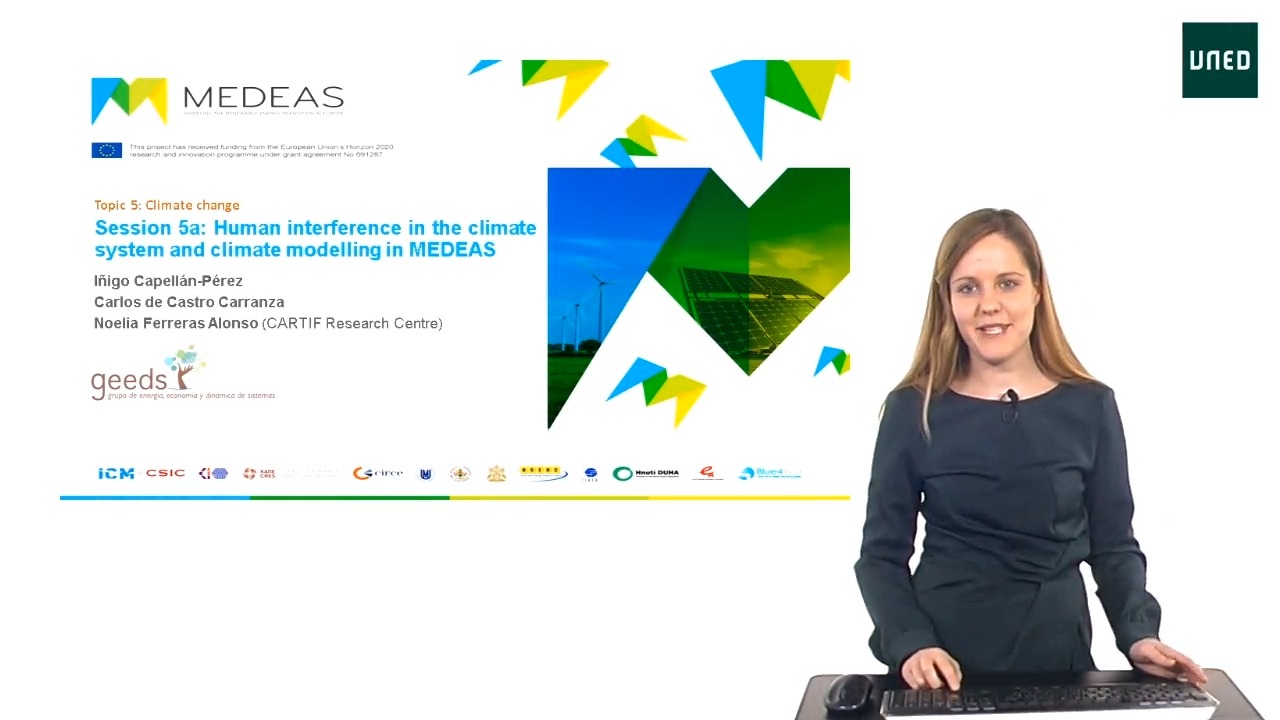 Topic 5.1 Human interference in the climate system and climate modelling  in MEDEAS                                            
