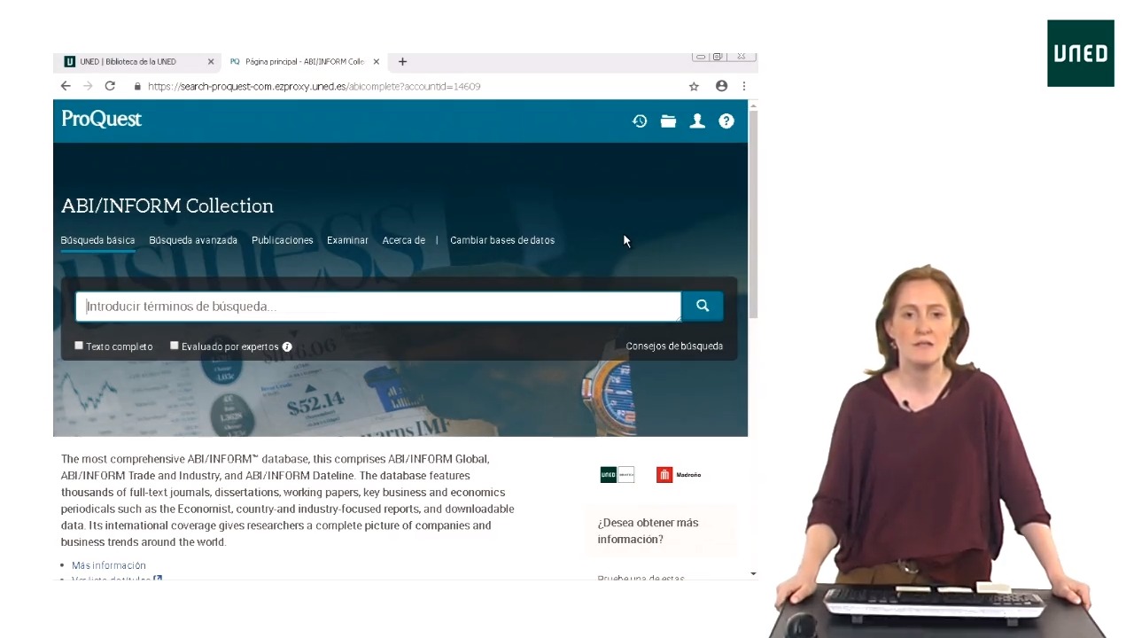 Cómo buscar en las bases de datos de Economía ABI/INFORM y EconLit 