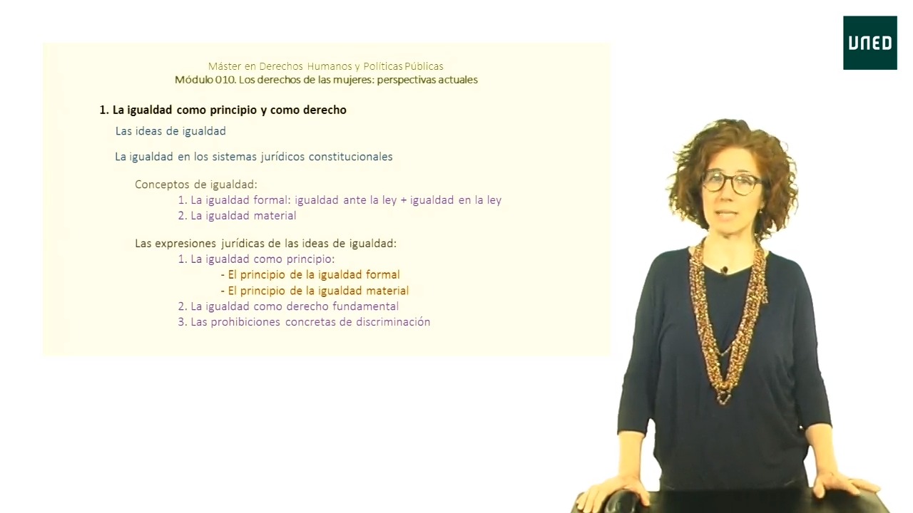  La igualdad como principio y como derecho