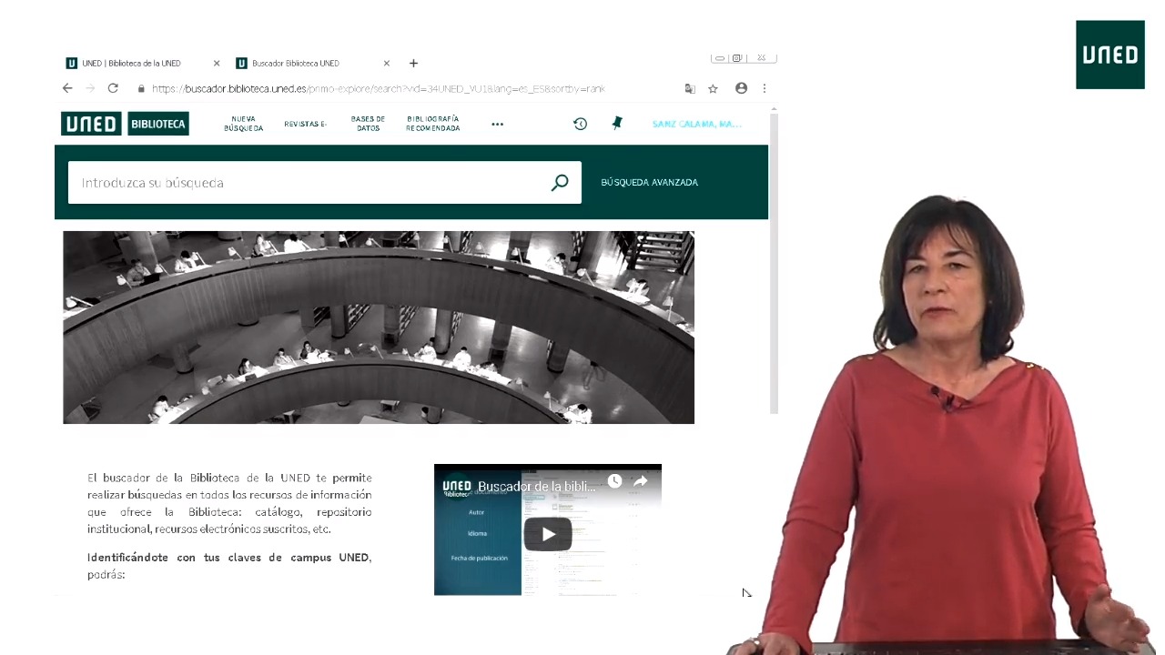 Cómo gestionar “Mi cuenta” del Buscador de la Biblioteca UNED