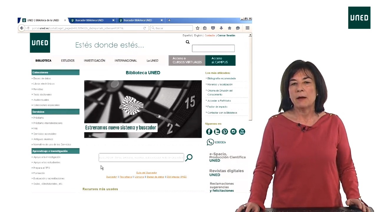 Cómo trabajar con los resultados de búsqueda en el Buscador de la Biblioteca UNED 
