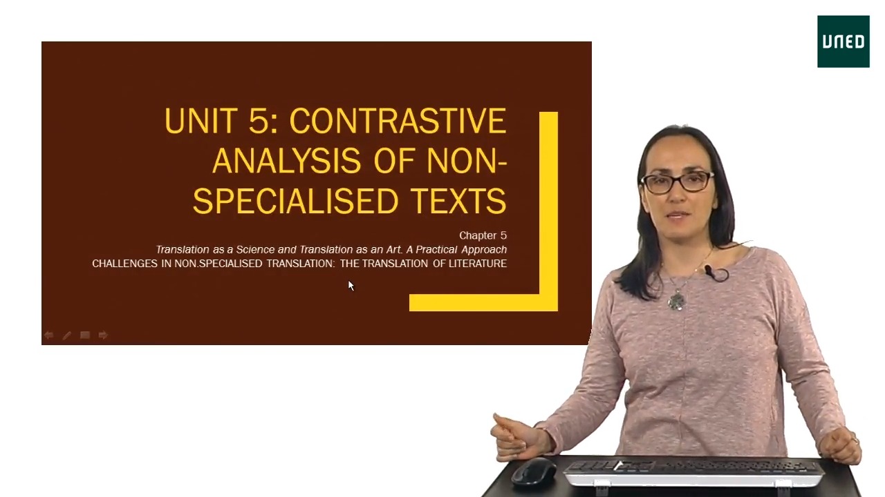 UNIT 5. Contrastive Analysis of Non-specialised Texts      