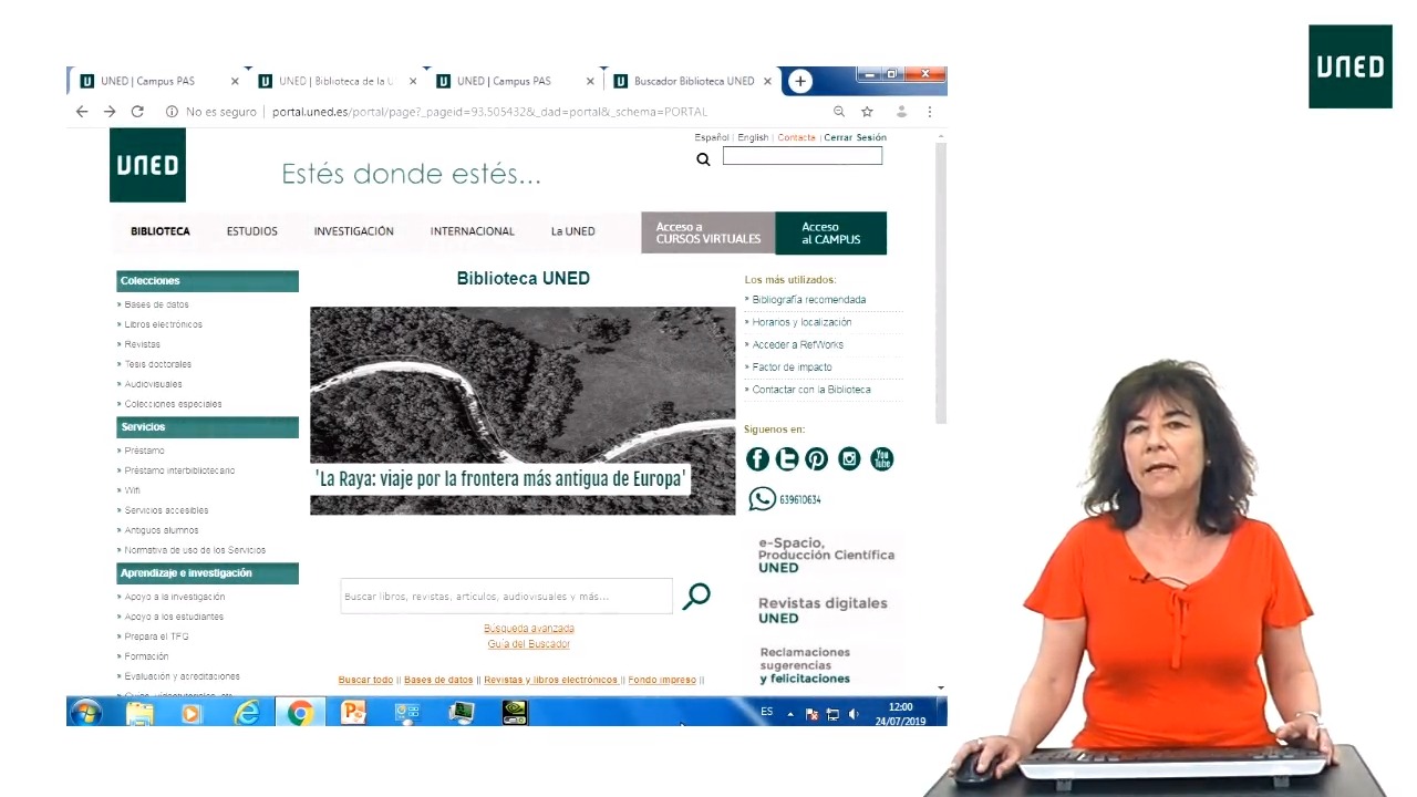 Cómo renovar mis préstamos y hacer solicitudes o reservas en el buscador de la biblioteca de la UNED