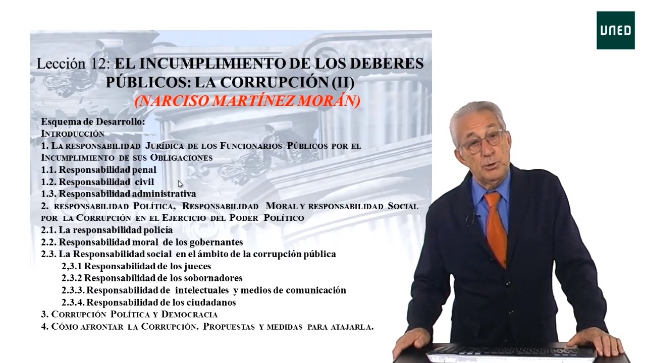Lección 12: El incumplimiento de los deberes públicos: La corrupción (II)