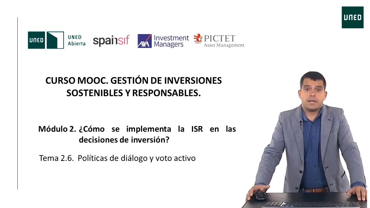 2.6 Políticas de diálogo y voto activo. Normativa aplicable