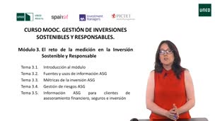 3.1 Curso MOOC Gestión de inversiones sostenibles y responsables. Introducción al módulo 3