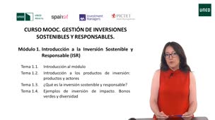 1.1 Curso MOOC Gestión de inversiones sostenibles y responsables. Introducción al módulo 1