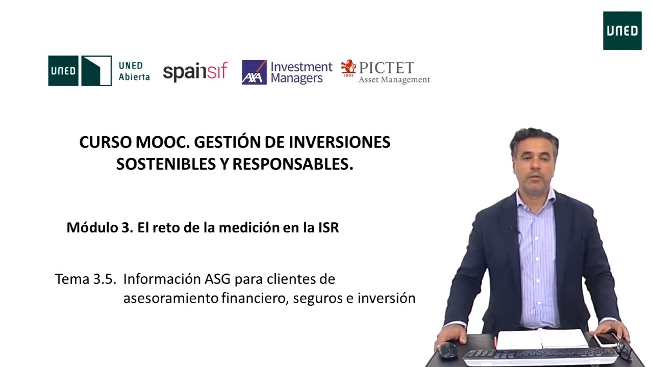 3.5 Información ASG para clientes de asesoramiento financiero, seguros e inversión