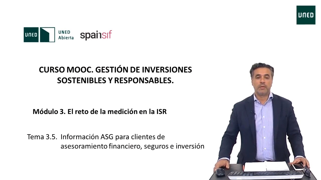 3.5 Información ASG para clientes de asesoramiento financiero, seguros e inversión