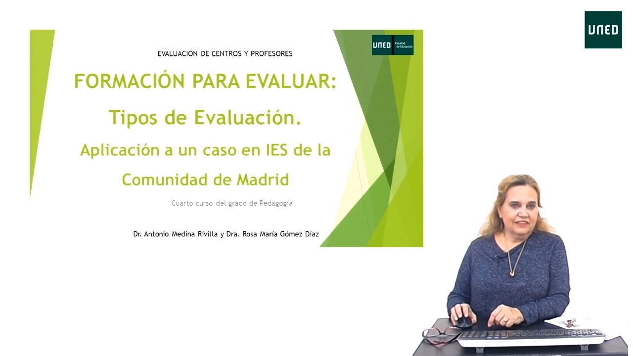 Tipos de evaluación. Aplicación a un caso en IES de la Comunidad de Madrid