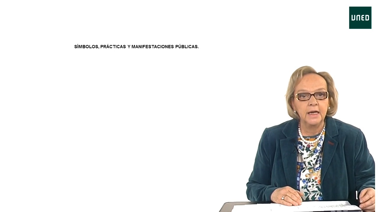 Capítulo VI:  "Símbolos, prácticas y manifestaciones públicas