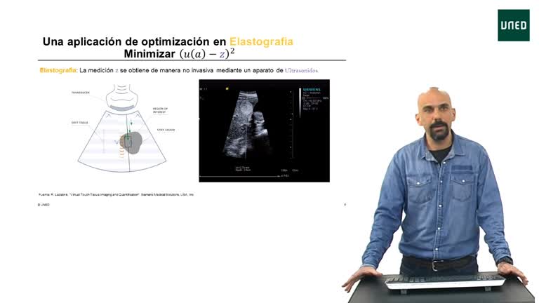 Una aplicación de optimización en elastografía