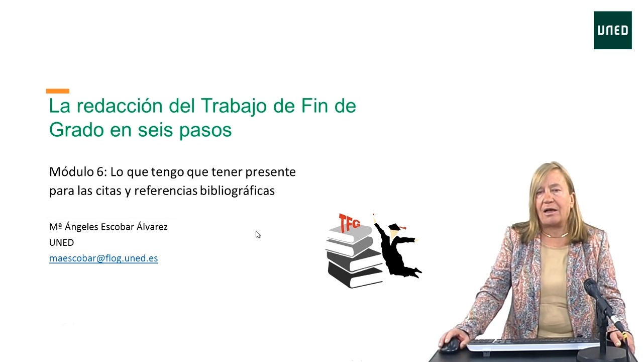 Bloque 6. Lo que tengo que tener presente para las citas y referencias bibliográficas