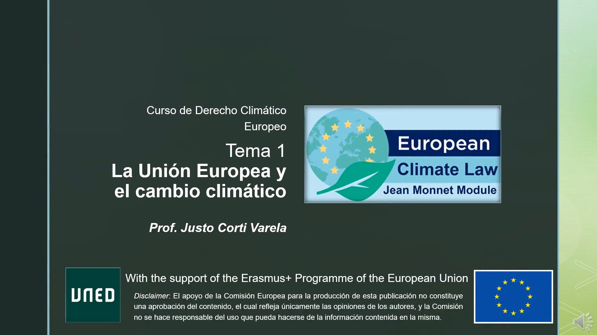 La Unión Europea y el Cambio Climático