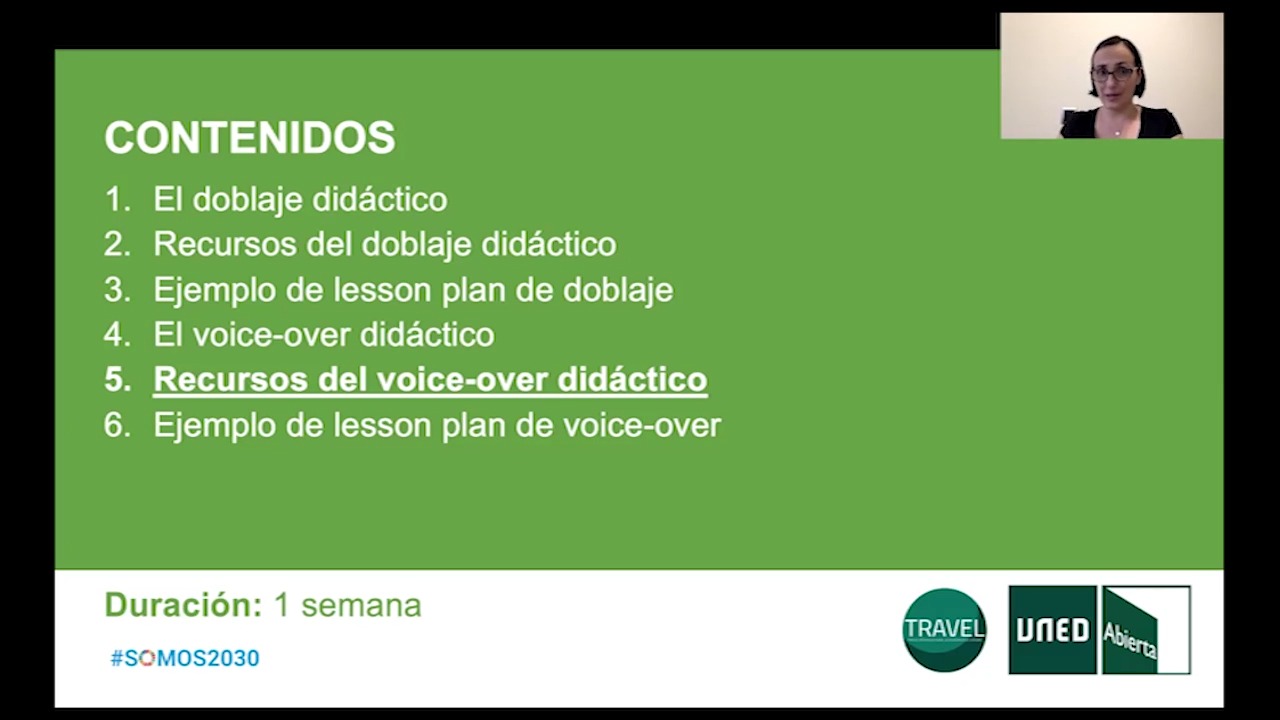MÓDULO 3: El doblaje didáctico y el voice-over didáctico - 5. Recursos para la aplicación didáctica del voice-over 