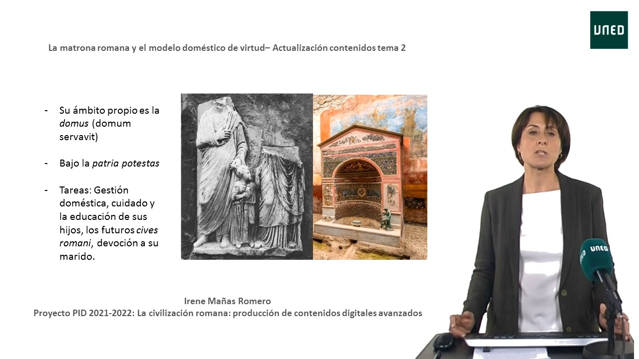 La matrona romana y el modelo doméstico de virtud