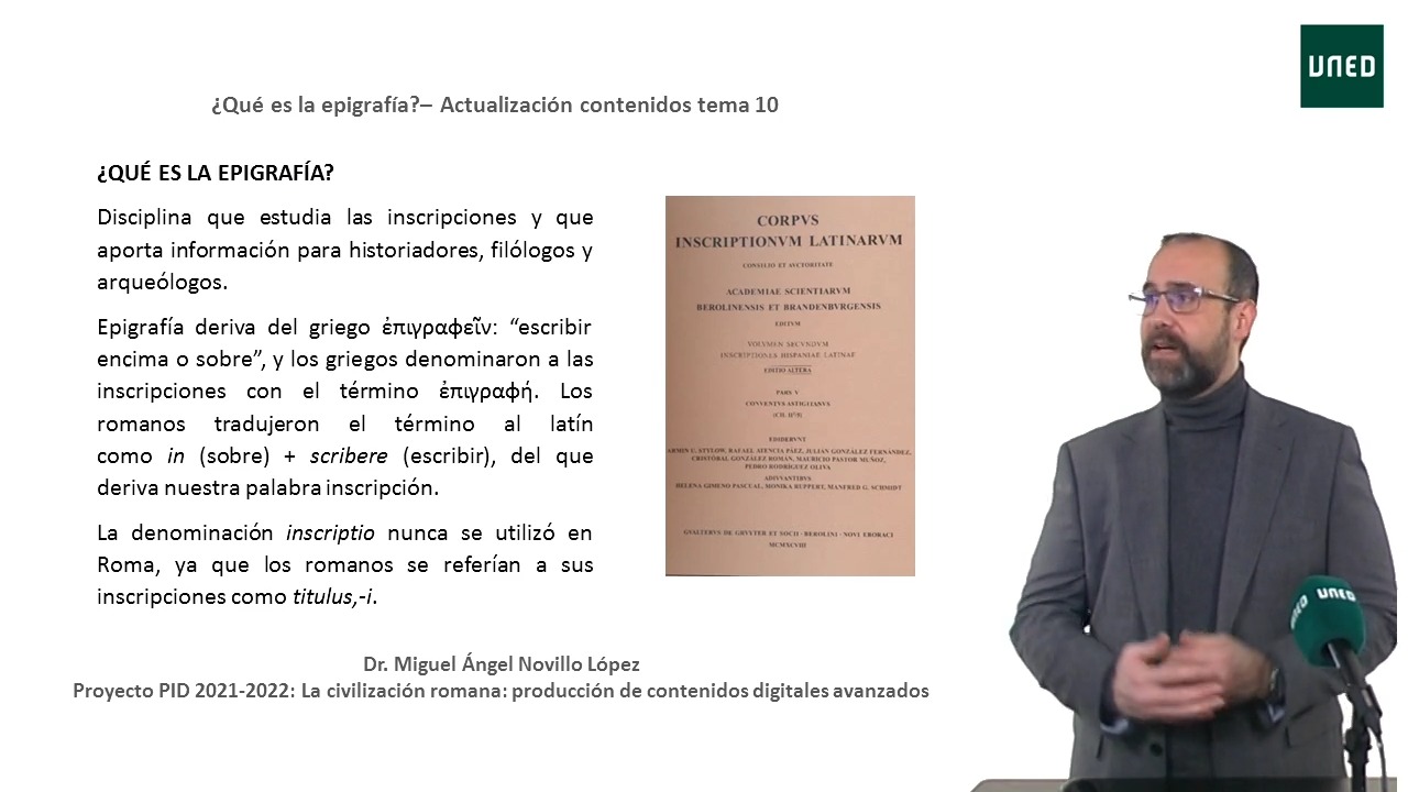Epigrafía e Historia Antigua: Las inscripciones nos hablan