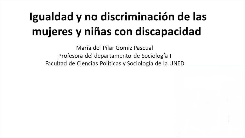 La igualdad y no discriminación de las mujeres y niñas con discapacidad