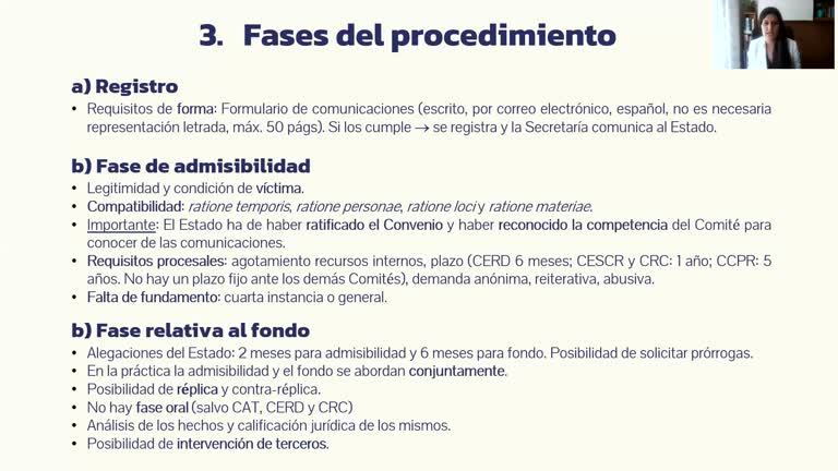 El procedimiento de comunicaciones ante los órganos de los tratados
