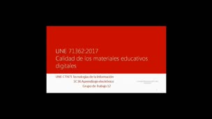 Calidad de los materiales educativos digitales: Presentación de la norma