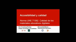 Calidad de los materiales educativos digitales: Accesibilidad y calidad