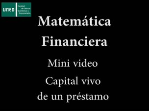 Capital vivo de un préstamo