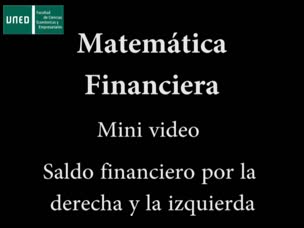 Saldo financiero por la derecha y por la izquierda
