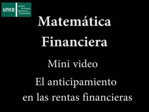 Anticipamiento en rentas financieras