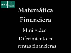 Diferimiento en rentas financieras