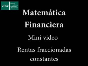 Rentas fraccionadas constantes