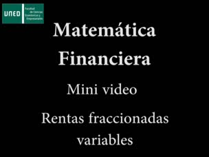 Rentas fraccionadas variables