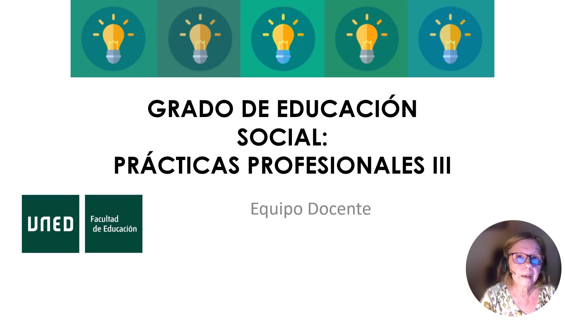 Presentación de la asignatura Prácticas profesionales III.  Curso 2023-2024