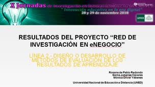 Resultados del proyecto "Red de investigación en eNegocio"