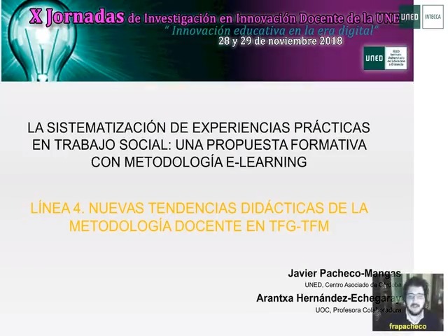 La sistematización de experiencias prácticas en Trabajo Social: una propuesta formativa con metodología e-learning