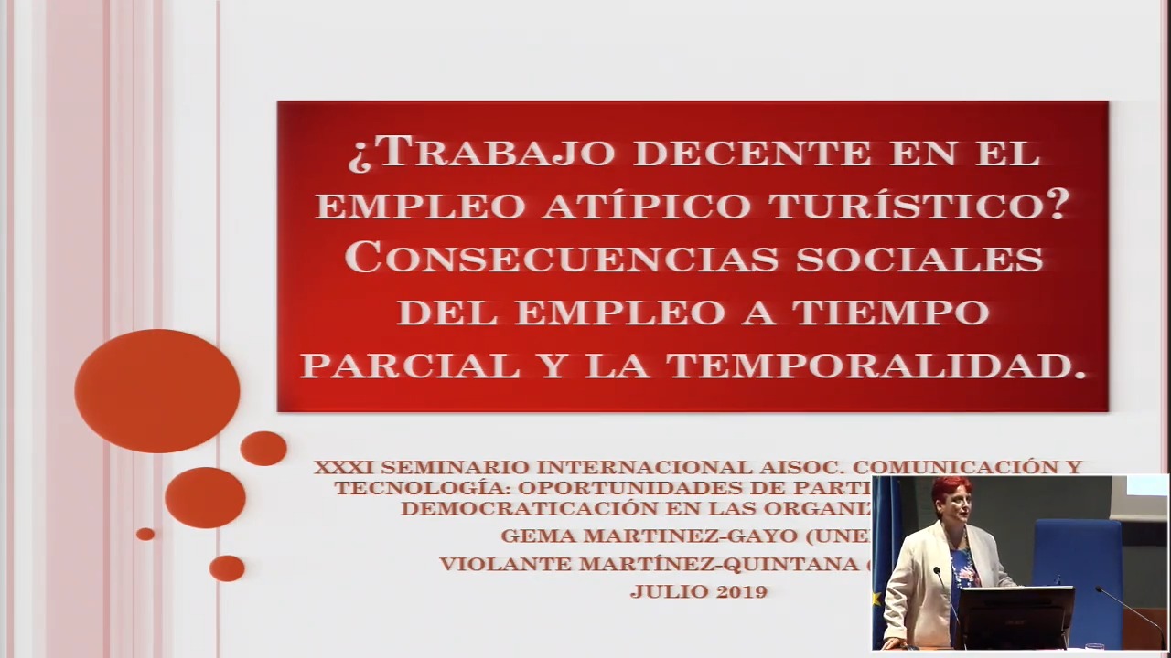 ¿Trabajo decente en el empleo atípico turístico? Consecuencias sociales del empleo a tiempo parcial y la temporalidad