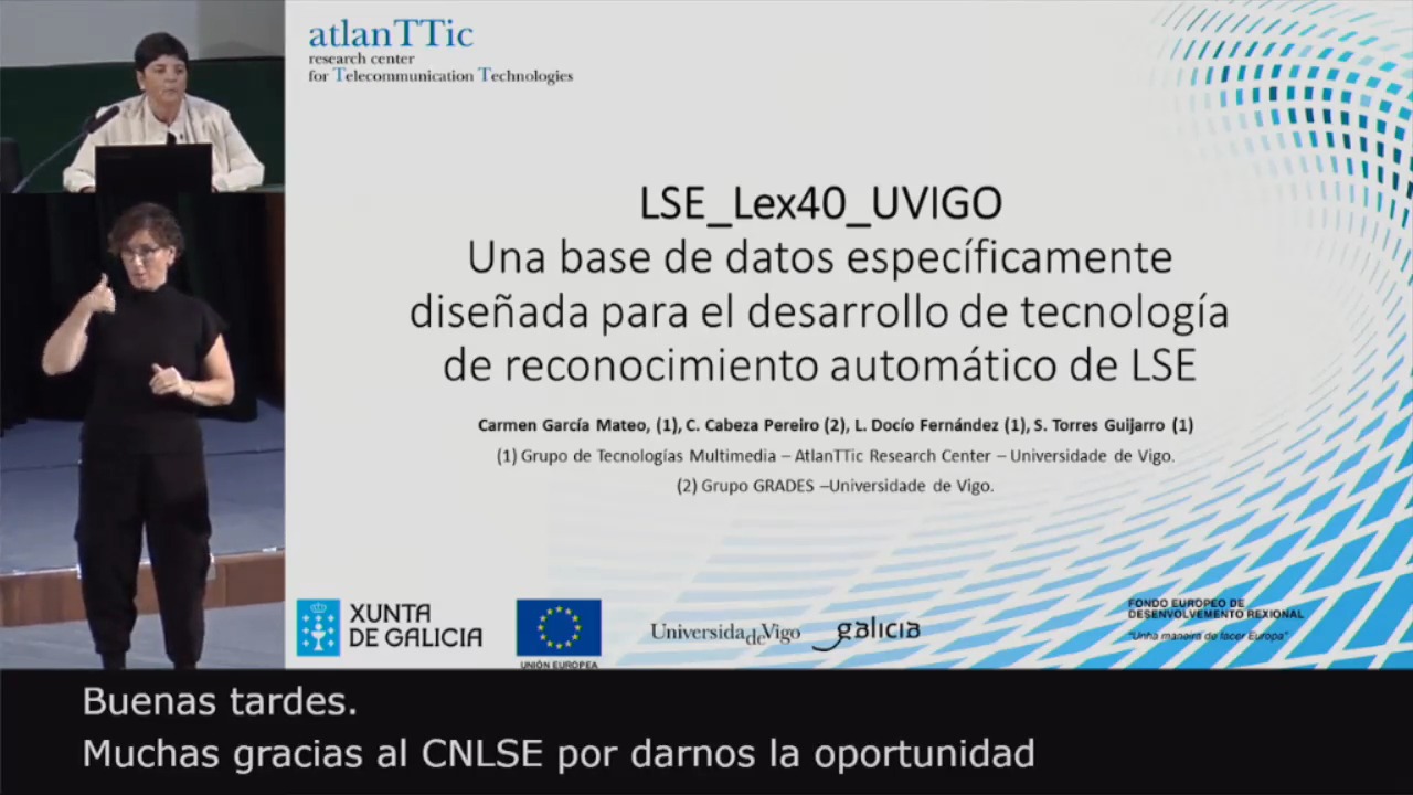 LSE_LEX40_UVIGO: una base de datos específicamente diseñada para el desarrollo de tecnología de reconocimiento automático de LSE