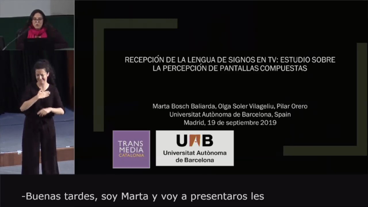 Recepción de la lengua de signos en tv: estudio sobre la percepción de pantallas compuestas 