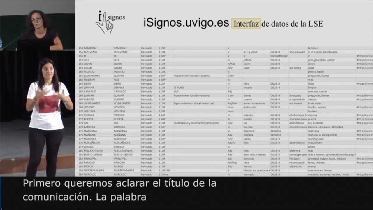 Isignos.uvigo.es: interfaz de datos de la lengua de signos española 