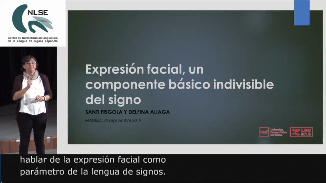Expresión facial, un componente básico indivisible del signo 