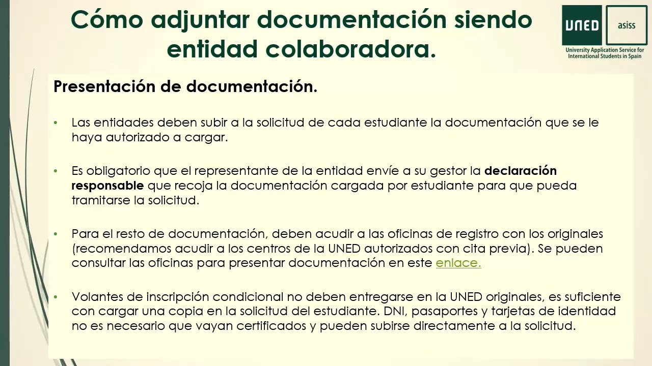 Adjuntar documentación para entidades colaboradoras
