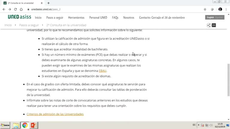 Presentación de la web UNEDasiss