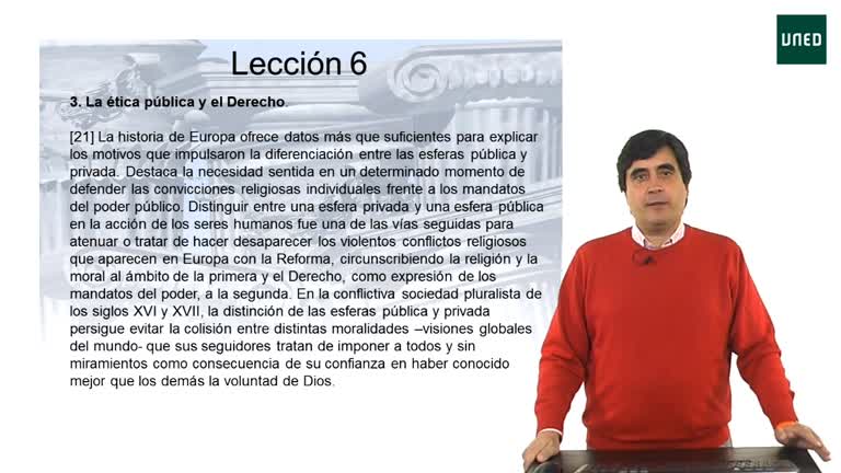 Lección 6: Derecho, ética pública y poder político