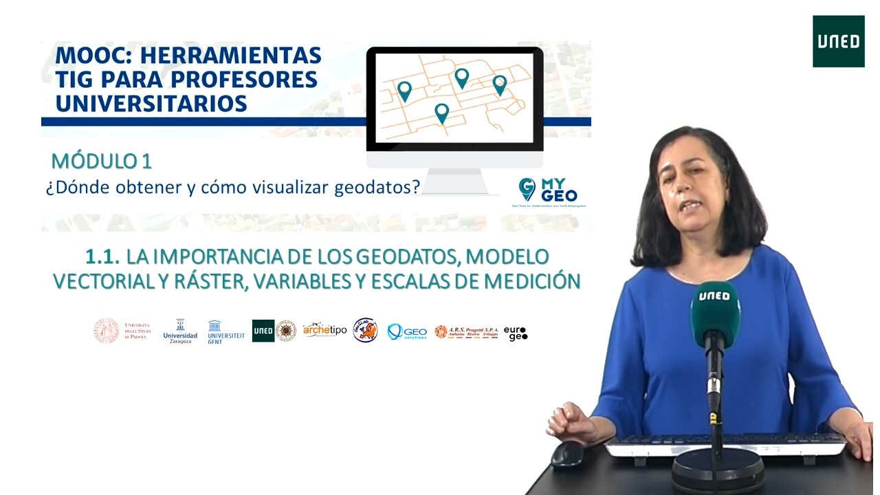 1.1.	La importancia de los geodatos, modelo vectorial y ráster, variables y escalas de medición. 