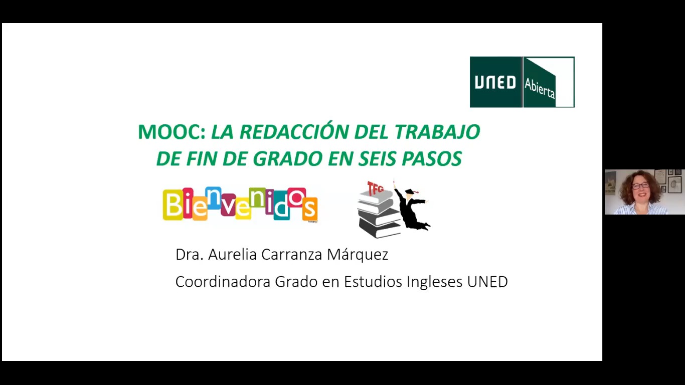 Presentación del curso: La redacción del Trabajo de Fin de Grado en seis pasos
