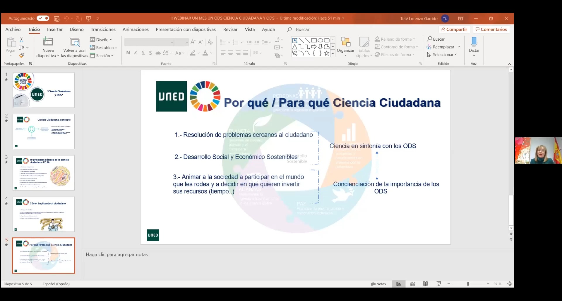 Apertura del Webinar Laura Alba Juez