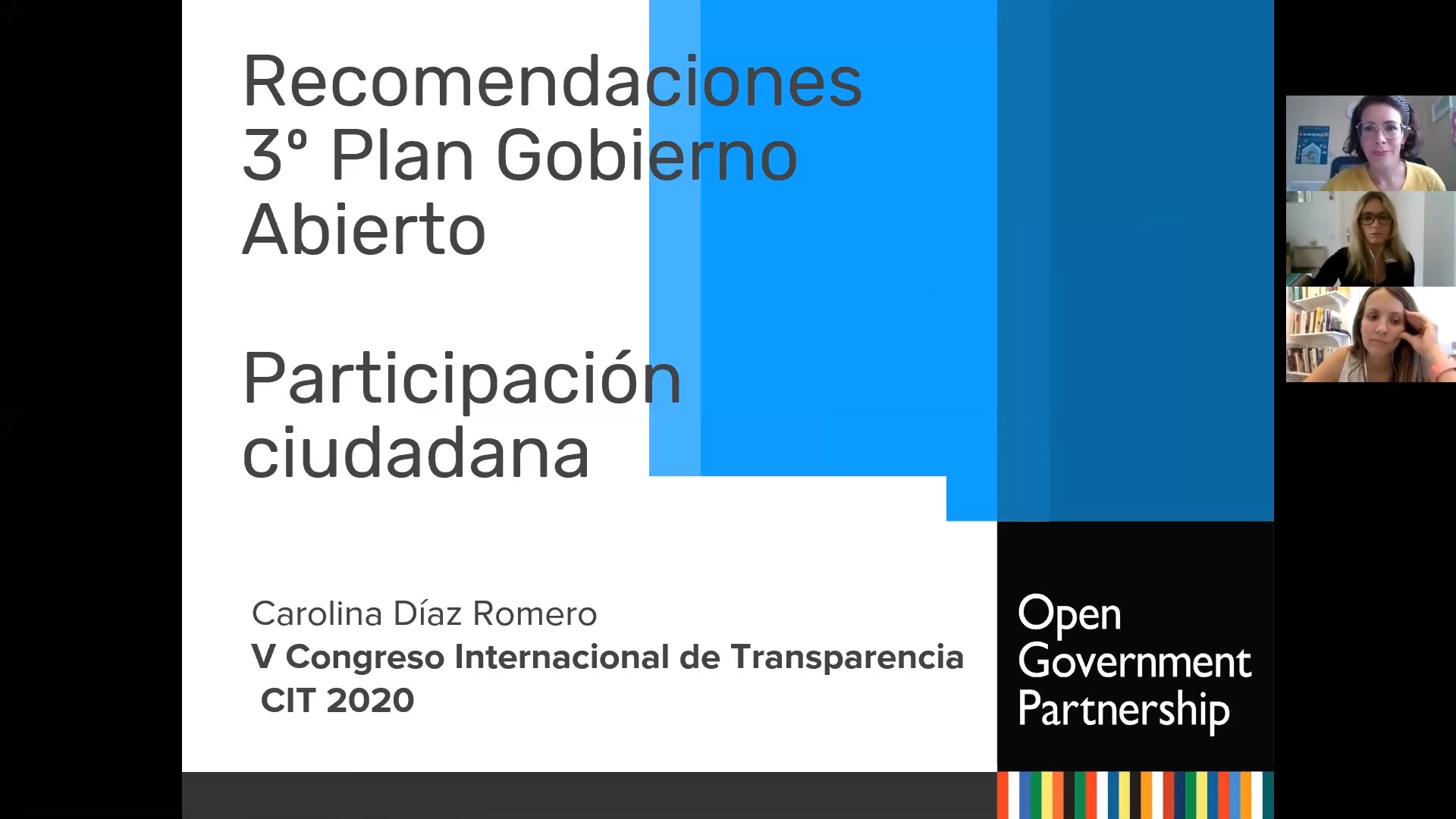 Carolina Díaz Romero - Gobierno abierto y participación ciudadana