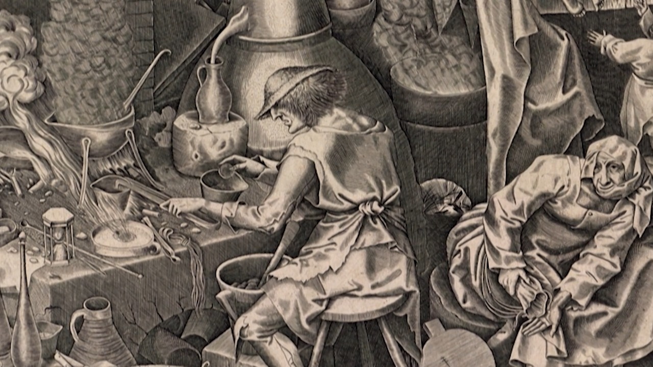 El alquimista de Pieter Bruegel el Viejo