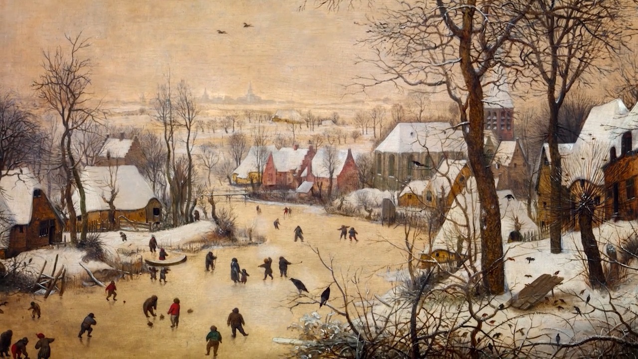 Paisaje de invierno con una trampa para pájaros, de Pieter Bruegel el Viejo.